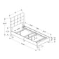 Transitional Upholstered Bed Frame