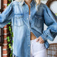 First Love - Kyrisa Balloon Sleeve Denim Top