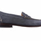 Martin Dingman - Men's Distressed Suede Penny Loafers