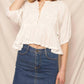 En Creme - Puff Sleeve Embroidered Top