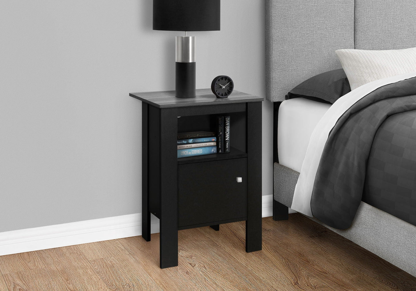 Accent Nightstands with Storage and Transitional Style