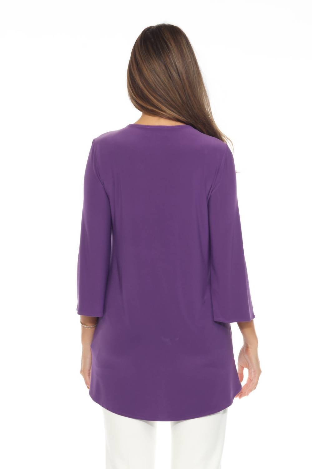 Joseph Ribkoff - Wrap Front 3/4 Sleeve V-neck Tunic