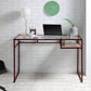 Yasin Glass Top Writing Desk