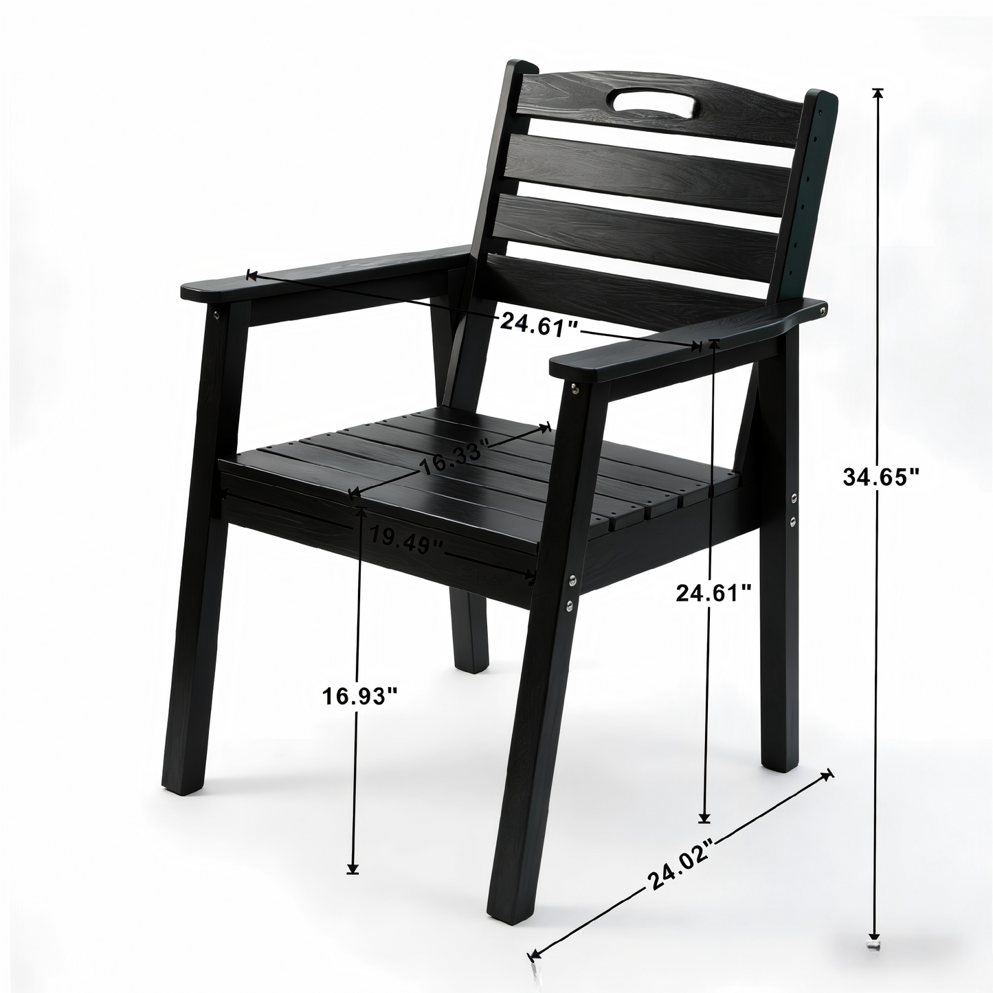 HDPE Outdoor Patio Dining Set - Table and Four Chairs