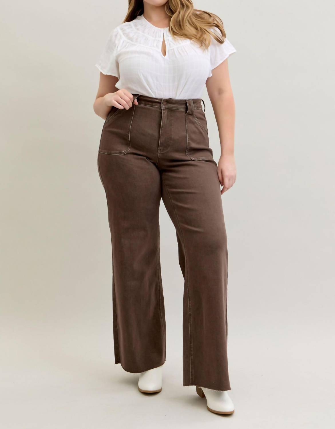Judy Blue - Retro High Waist Wide Leg Jeans - Plus