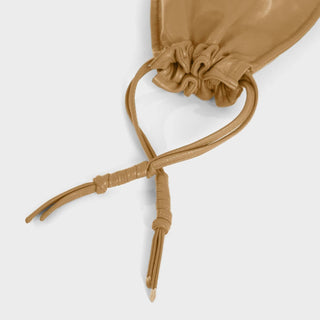 Lemiz - Women's Mini Bowie Drawstring Crossbody Leather Bag