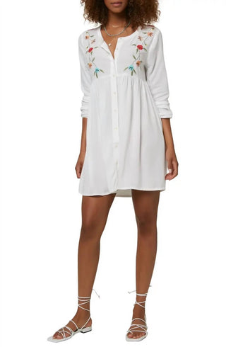 O'Neill - Edan Embroidered Button Up Mini Dress