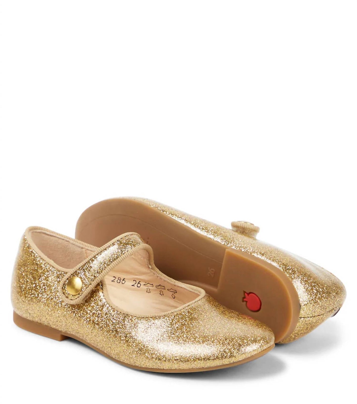 Pom D'Api - Girl's Daisy Glitter Lisse Mary Jane Shoe