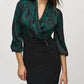 Joseph Ribkoff - Knit And Satin Paisley Dress