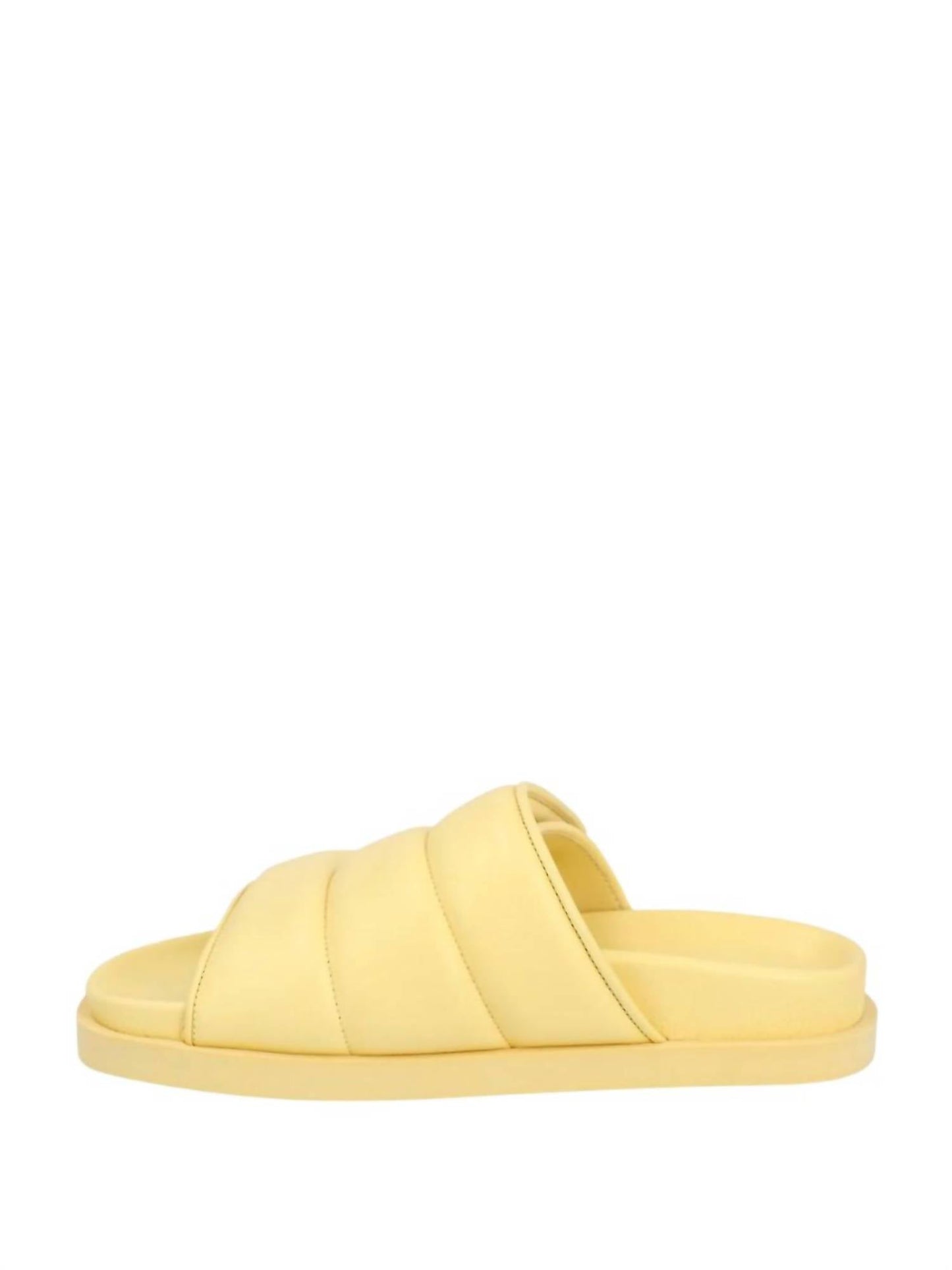 Gia Borghini - WOMEN'S GIA 3 PADDED LEATHER SLIDES