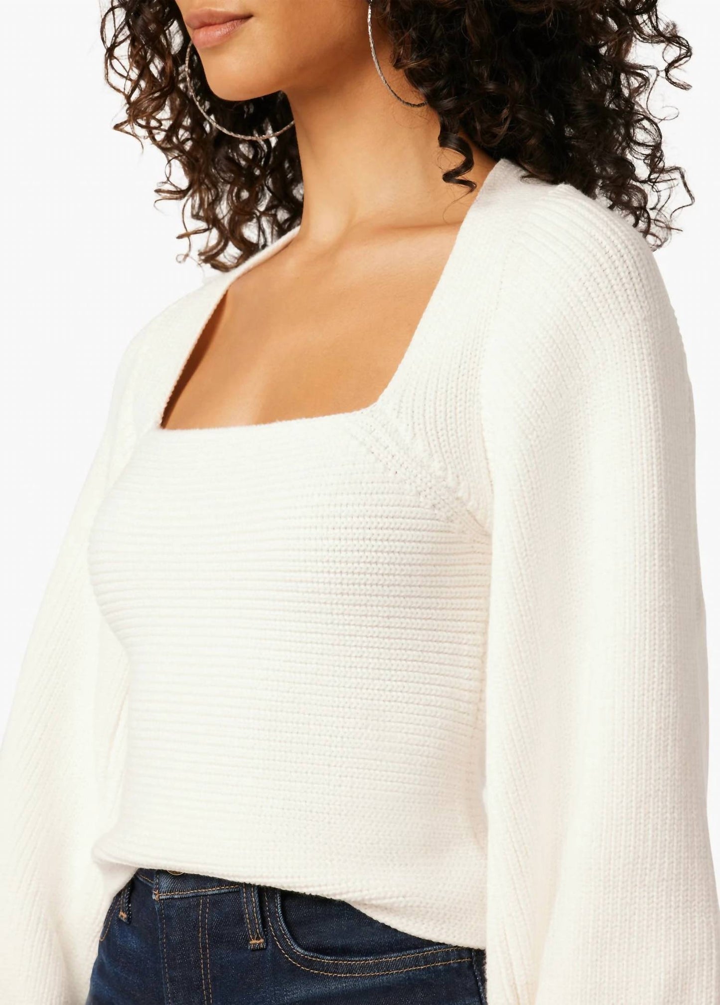 Joe'S Jeans - Alice Square Neck Long Sleeve Sweater