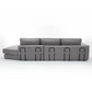 Folding Convertible 3-Seat Sleeper Sofa Bed in Gray