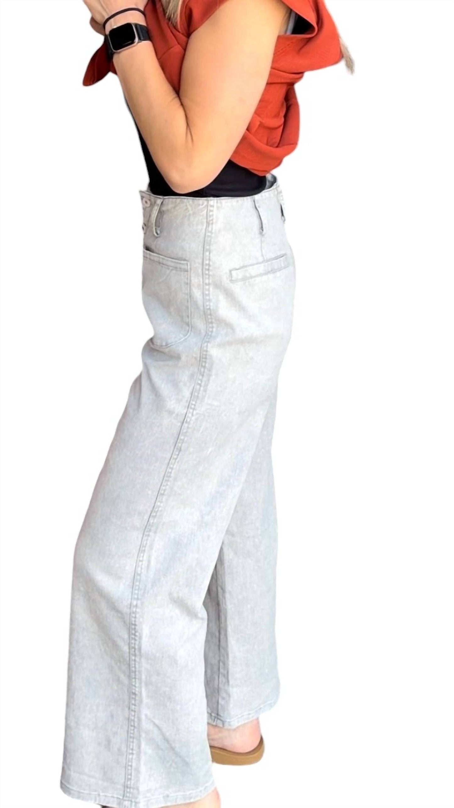 Entro - Wide Leg Denim Crops