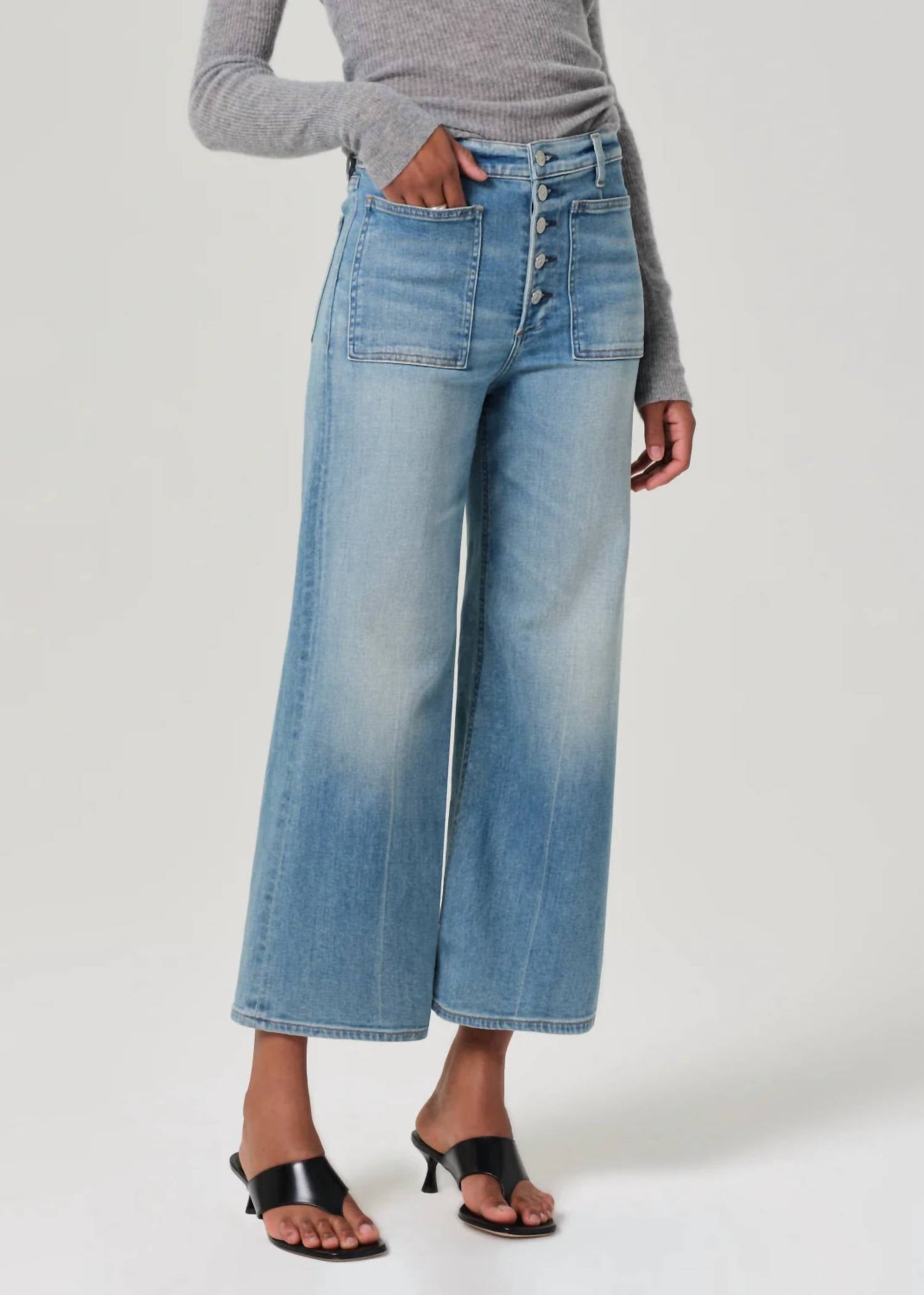 Citizens Of Humanity - Lyra Patch Pocket Wide Leg Jeans