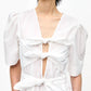 Ganni - Women's Washed Stretch Cotton Tie Strap Midi Dress