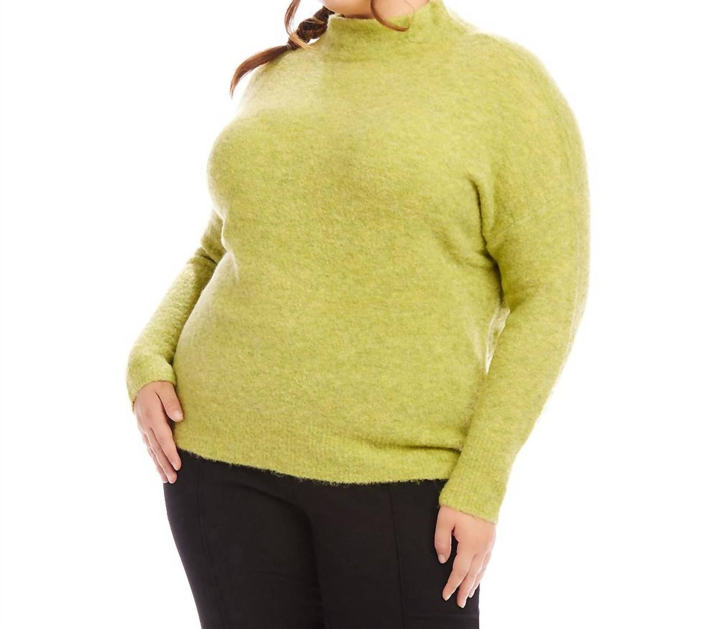 Karen Kane - Plus Size Mock Neck Boucle Sweater