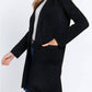 Active Basic - Long Sleeve Open Front Faux Suede Jacket