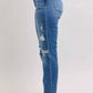 Judy Blue - Mid-rise Distressed Boyfriend Jeans