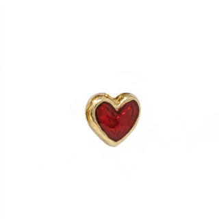Hidalgo - Enamel Dangle Heart Charm Ring - Size 7
