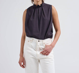 Chimala - Sleeveless Tuck Collar Blouse