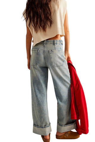 Free People - Palmer Cuffed Denim Jeans