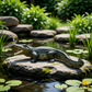 23" Simulated Crocodile Garden Statue