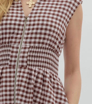 Entro - Ginger Gingham Midi Dress