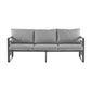 4-Pieces Outdoor Metal Patio Furniture Set with Cushions