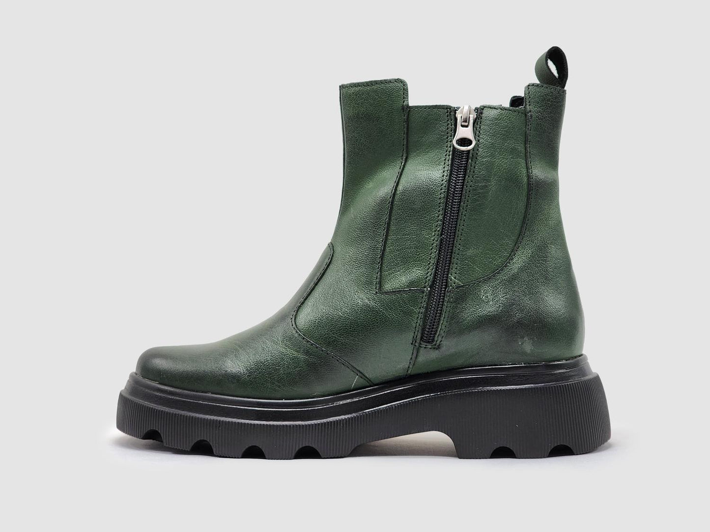 Kcr Group - Women's Modern Insulated Zip-Up Chelsea Leather Boots