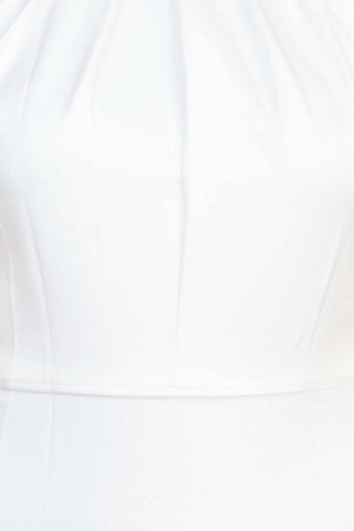 Adrianna Papell - Halter Neck Sleeveless Crepe Dress