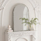 Arched Silver Wall Mirror with Tempered Glass Metal Frame