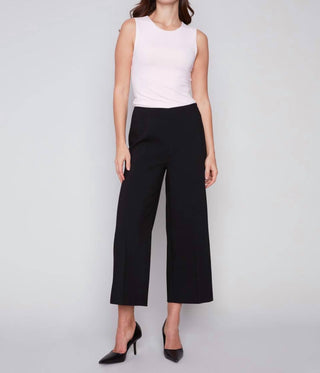 Charlie B - Side Zipper Ankle Wide Leg Pant