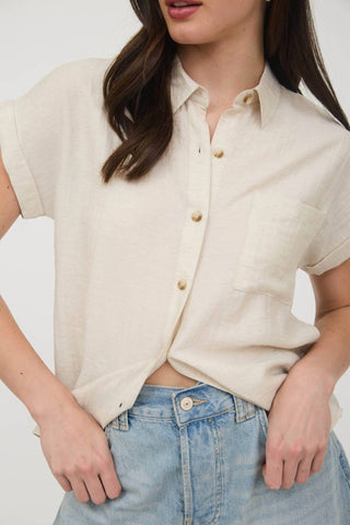 Blu Pepper - Collared Cuff Sleeve Back Pintuck Shirt