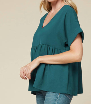 Entro - Textured Babydoll Top