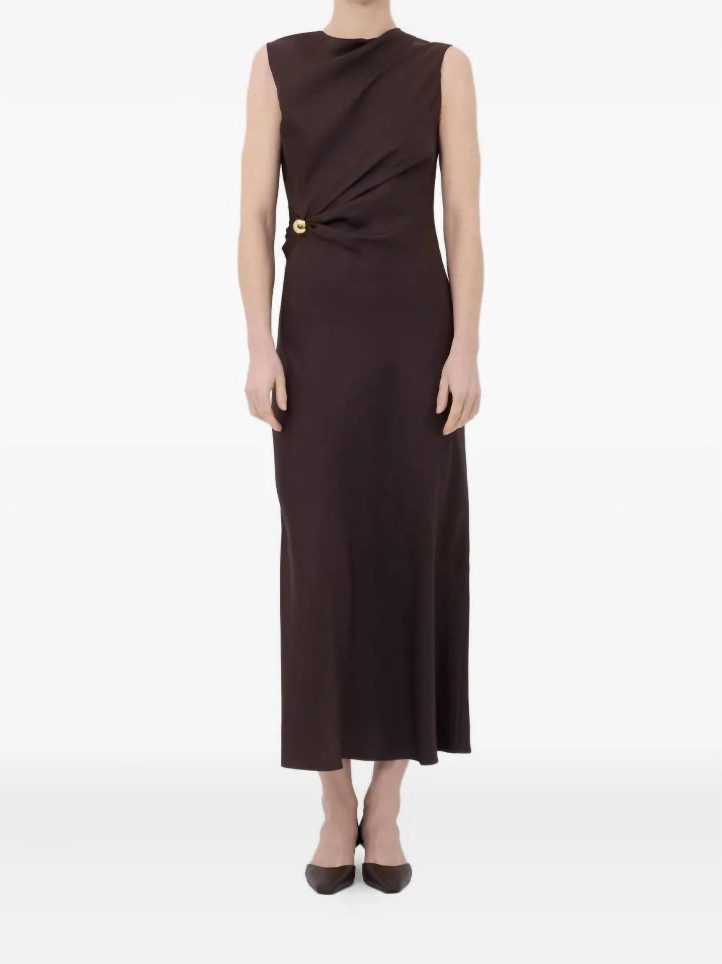 Loulou De Saison - Roan Draped Metal Ornament Dress