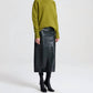 A.L.C. - Marta Glossy Leather Midi Skirt