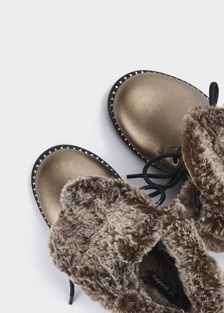 Mayoral - Big Kid's Faux Fur Lined Biker Boots Mid