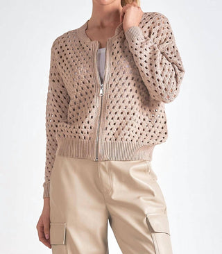 Elan - Candice Zip Cardigan Sweater