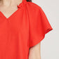 Entro - Ruffled Flutter Sleeve Blouse