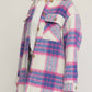 Entro - FUZZY PLAID JACKET