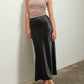 Blu Pepper - Midnight Charmeuse Slip Skirt