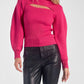 Elan - Peek-a-boo Cut Out Turtleneck Sweater