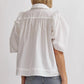 Entro - Ruffled Sleeve Button Up Top