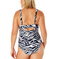 Anne Cole - V-neck Shirred One-piece Swimsuit