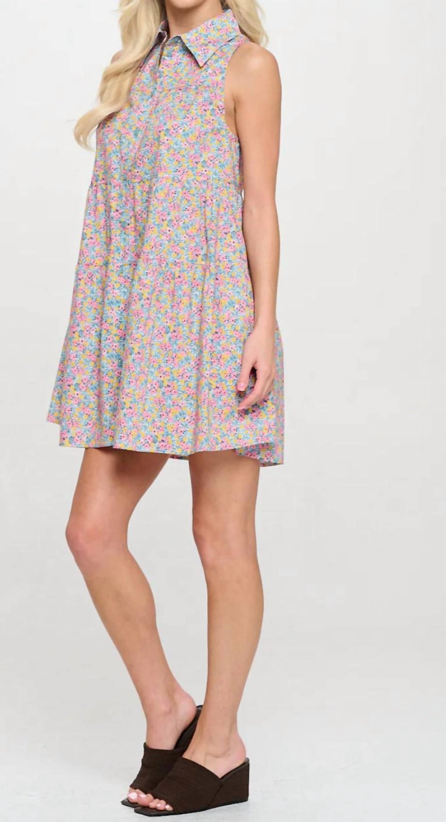 Meet Me In Santorini - Mykonos Button Down Mini Dress