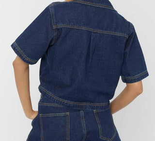 Tcec - Short Sleeve Jean Skort Set