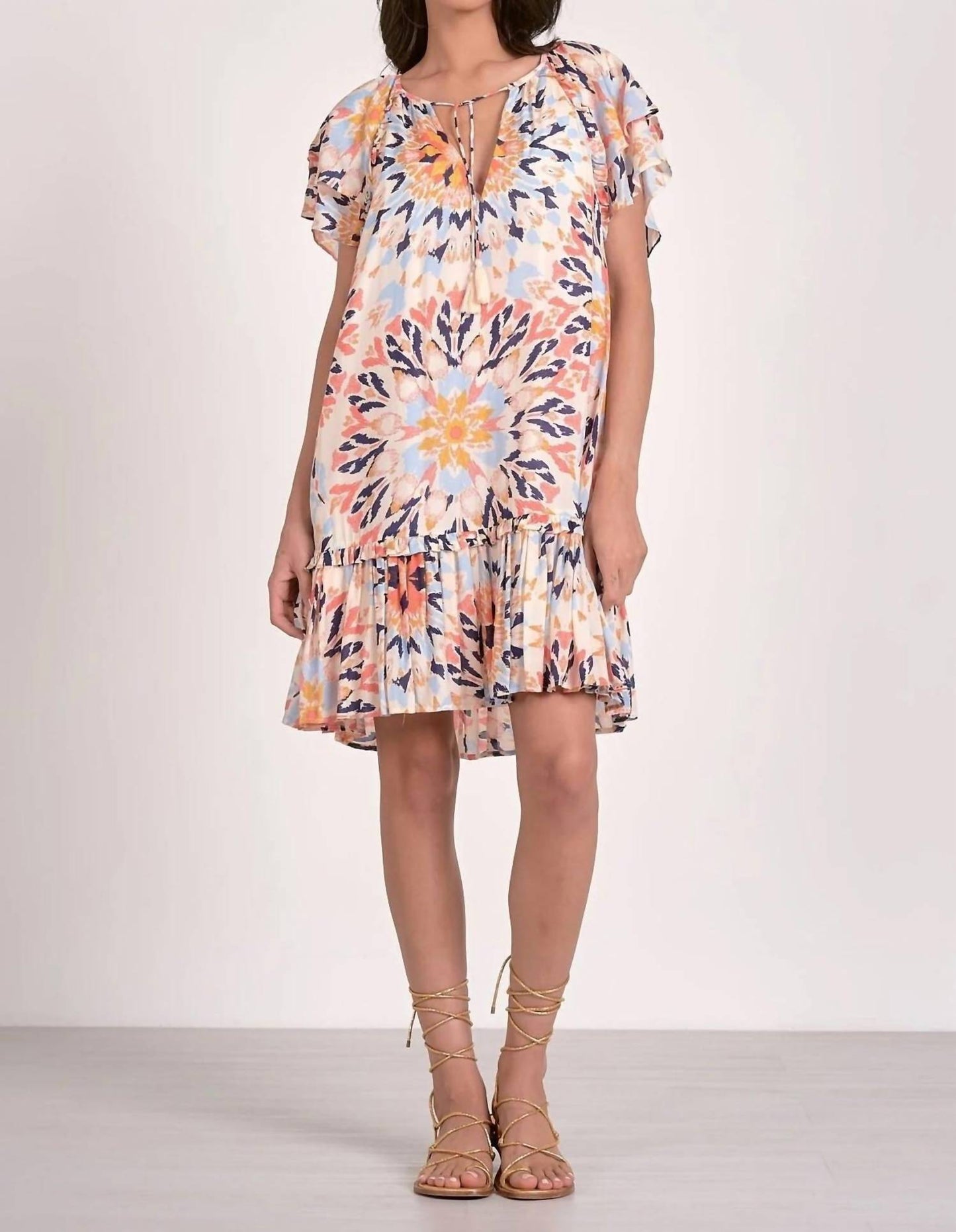 Elan - Ruffle Short Sleeve Dress