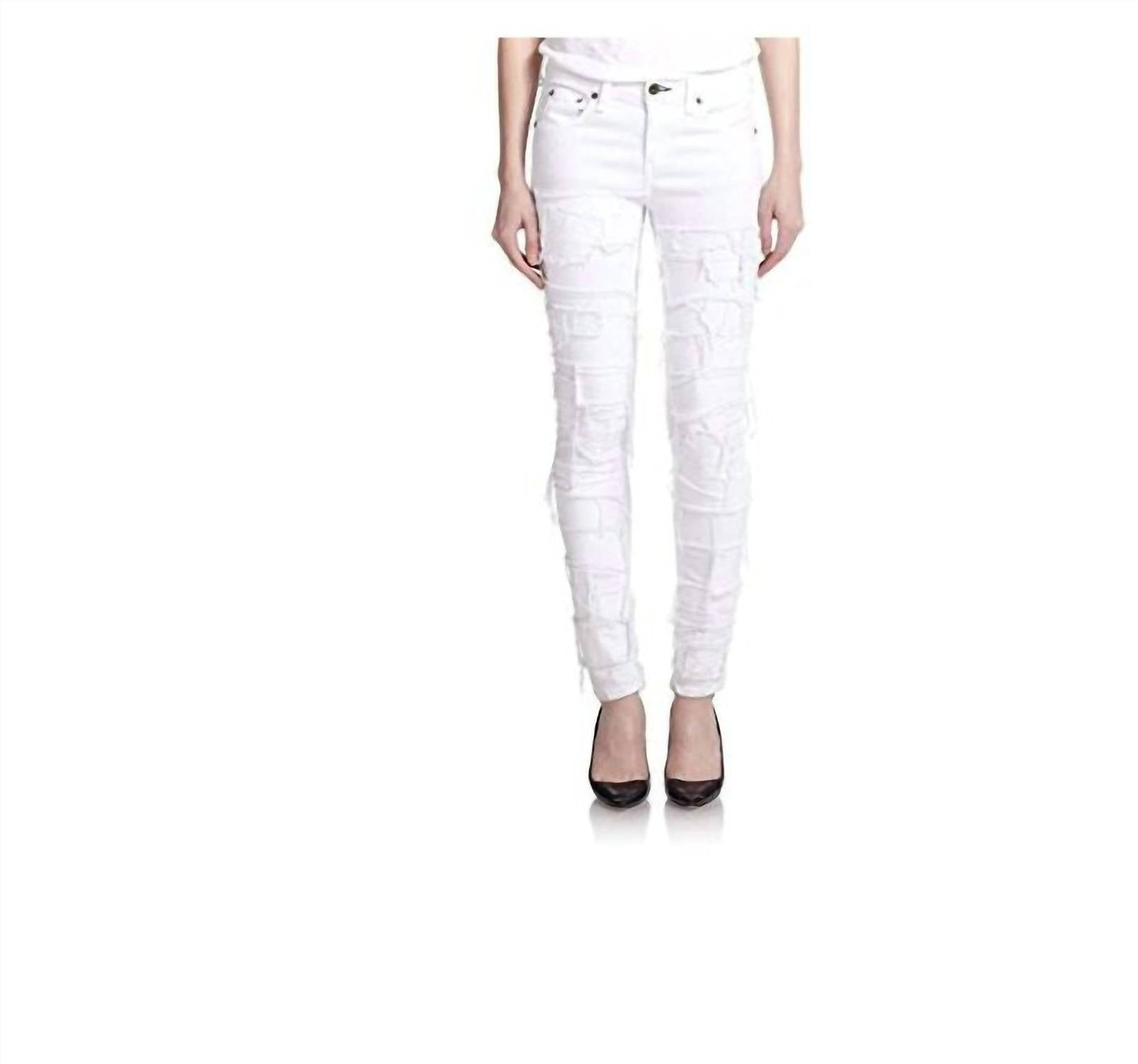 Rag & Bone - Women Torn Skinny Jeans