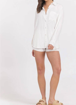 Vintage Havana - Printed Washed Button Down Shirt