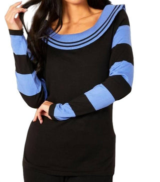 Angel Apparel - Stripe Cowl Neck Sweater